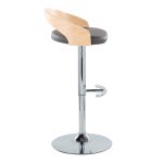 Grotto Grey Faux Leather Contemporary Adjustable Swivel Barstool (Set of 2) 19 Grotto Grey Faux Leather Contemporary Adjustable Swivel Barstool (Set of 2)