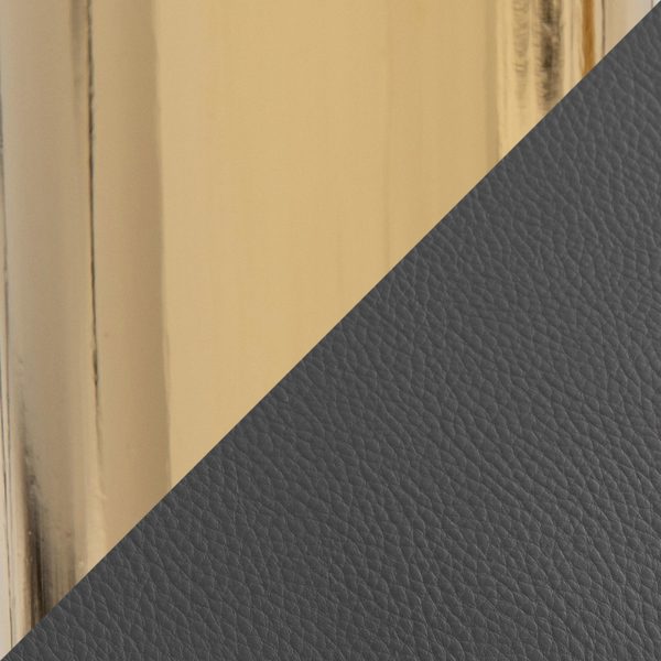 Grotto Grey Faux Leather Gold Contemporary Adjustable Barstools Set of 2 9
