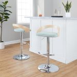 Grotto Light Green Fabric Contemporary Swivel Barstools (Set of 2) 14 Grotto Light Green Fabric Contemporary Swivel Barstools (Set of 2)