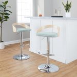 Grotto Light Green Fabric Contemporary Swivel Barstools (Set of 2) 13 Grotto Light Green Fabric Contemporary Swivel Barstools (Set of 2)