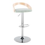 Grotto Light Green Mid-Century Modern Adjustable Swivel Barstools (Set of 2) 10 Grotto Light Green Mid-Century Modern Adjustable Swivel Barstools (Set of 2)
