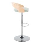 Grotto Light Green Mid-Century Modern Adjustable Swivel Barstools (Set of 2) 11 Grotto Light Green Mid-Century Modern Adjustable Swivel Barstools (Set of 2)