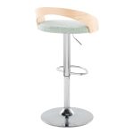 Grotto Light Green Mid-Century Modern Adjustable Swivel Barstools (Set of 2) 12 Grotto Light Green Mid-Century Modern Adjustable Swivel Barstools (Set of 2)