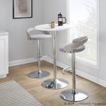 Grotto Light Grey Contemporary Adjustable Swivel Barstool (Set of 2) 14 Grotto Light Grey Contemporary Adjustable Swivel Barstool (Set of 2)