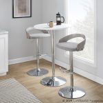 Grotto Light Grey Contemporary Adjustable Swivel Barstool (Set of 2) 15 Grotto Light Grey Contemporary Adjustable Swivel Barstool (Set of 2)