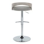Grotto Light Grey Contemporary Adjustable Swivel Barstool (Set of 2) 20 Grotto Light Grey Contemporary Adjustable Swivel Barstool (Set of 2)