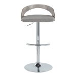 Grotto Light Grey Contemporary Adjustable Swivel Barstool (Set of 2) 21 Grotto Light Grey Contemporary Adjustable Swivel Barstool (Set of 2)