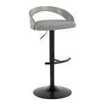 Grotto Light Grey Fabric Contemporary Adjustable Swivel Barstools (Set of 2) 17 Grotto Light Grey Fabric Contemporary Adjustable Swivel Barstools (Set of 2)