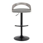 Grotto Light Grey Fabric Contemporary Adjustable Swivel Barstools (Set of 2) 21 Grotto Light Grey Fabric Contemporary Adjustable Swivel Barstools (Set of 2)