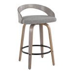 Grotto Light Grey Swivel Counter Stools Contemporary Style (Set of 2) (Set of 2) 13 Grotto Light Grey Swivel Counter Stools Contemporary Style (Set of 2) (Set of 2)