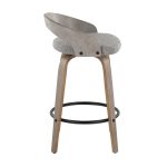 Grotto Light Grey Swivel Counter Stools Contemporary Style (Set of 2) (Set of 2) 14 Grotto Light Grey Swivel Counter Stools Contemporary Style (Set of 2) (Set of 2)