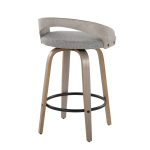 Grotto Light Grey Swivel Counter Stools Contemporary Style (Set of 2) (Set of 2) 15 Grotto Light Grey Swivel Counter Stools Contemporary Style (Set of 2) (Set of 2)
