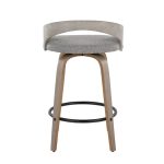 Grotto Light Grey Swivel Counter Stools Contemporary Style (Set of 2) (Set of 2) 16 Grotto Light Grey Swivel Counter Stools Contemporary Style (Set of 2) (Set of 2)