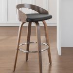 Grotto Light Grey Wood Black Faux Leather Swivel Barstools (Set of 2) 19 Grotto Light Grey Wood Black Faux Leather Swivel Barstools (Set of 2)