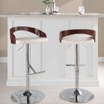 Grotto Mid-Century Adjustable Swivel Barstools White Chrome (Set of 2) (Set of 2) 12 Grotto Mid-Century Adjustable Swivel Barstools White Chrome (Set of 2) (Set of 2)
