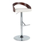 Grotto Mid-Century Adjustable Swivel Barstools White Chrome (Set of 2) (Set of 2) 14 Grotto Mid-Century Adjustable Swivel Barstools White Chrome (Set of 2) (Set of 2)