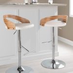 Grotto Mid-Century Modern Adjustable Chrome Barstool Zebra/White (Set of 2) 11 Grotto Mid-Century Modern Adjustable Chrome Barstool Zebra/White (Set of 2)