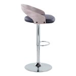 Grotto Mid-Century Modern Adjustable Swivel Barstool Chrome Grey (Set of 2) 15 Grotto Mid-Century Modern Adjustable Swivel Barstool Chrome Grey (Set of 2)