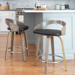 Grotto Mid-Century Modern Light Grey Swivel Counter Stools (Set of 2) 20 Grotto Mid-Century Modern Light Grey Swivel Counter Stools (Set of 2)