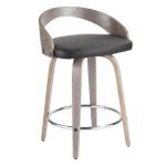 Grotto Mid-Century Modern Light Grey Swivel Counter Stools (Set of 2) 29 Grotto Mid-Century Modern Light Grey Swivel Counter Stools (Set of 2)