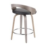 Grotto Mid-Century Modern Light Grey Swivel Counter Stools (Set of 2) 31 Grotto Mid-Century Modern Light Grey Swivel Counter Stools (Set of 2)