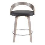 Grotto Mid-Century Modern Light Grey Swivel Counter Stools (Set of 2) 33 Grotto Mid-Century Modern Light Grey Swivel Counter Stools (Set of 2)