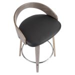 Grotto Mid-Century Modern Light Grey Swivel Counter Stools (Set of 2) 34 Grotto Mid-Century Modern Light Grey Swivel Counter Stools (Set of 2)