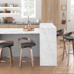 Grotto Mid-Century Modern Light Grey Swivel Counter Stools (Set of 2) 25 Grotto Mid-Century Modern Light Grey Swivel Counter Stools (Set of 2)
