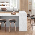 Grotto Mid-Century Modern Light Grey Swivel Counter Stools (Set of 2) 26 Grotto Mid-Century Modern Light Grey Swivel Counter Stools (Set of 2)