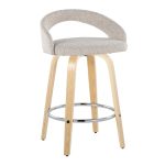 Grotto Oat Noise Fabric Contemporary 26-Inch Swivel Stools (Set of 2) 14 Grotto Oat Noise Fabric Contemporary 26-Inch Swivel Stools (Set of 2)