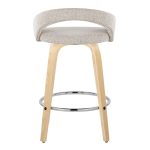 Grotto Oat Noise Fabric Contemporary 26-Inch Swivel Stools (Set of 2) 17 Grotto Oat Noise Fabric Contemporary 26-Inch Swivel Stools (Set of 2)
