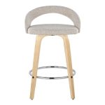 Grotto Oat Noise Fabric Contemporary 26-Inch Swivel Stools (Set of 2) 18 Grotto Oat Noise Fabric Contemporary 26-Inch Swivel Stools (Set of 2)