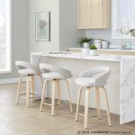 Grotto Oat Noise Fabric Contemporary Swivel Counter Stools (Set of 2) 11 Grotto Oat Noise Fabric Contemporary Swivel Counter Stools (Set of 2)