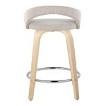 Grotto Oat Noise Fabric Contemporary Swivel Counter Stools (Set of 2) 17 Grotto Oat Noise Fabric Contemporary Swivel Counter Stools (Set of 2)