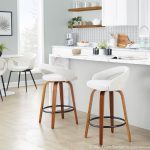 Grotto Oat Noise Fabric Walnut Contemporary Counter Stools (Set of 2) 11 Grotto Oat Noise Fabric Walnut Contemporary Counter Stools (Set of 2)