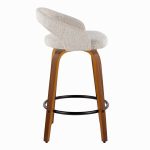 Grotto Oat Noise Fabric Walnut Contemporary Counter Stools (Set of 2) 15 Grotto Oat Noise Fabric Walnut Contemporary Counter Stools (Set of 2)
