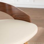 Grotto Walnut Cream Swivel Mid-Century Modern Barstools (Set of 2) 19 Grotto Walnut Cream Swivel Mid-Century Modern Barstools (Set of 2)