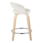 Grotto White Faux Leather 24" Contemporary Swivel Stool (Set of 2) 15 Grotto White Faux Leather 24" Contemporary Swivel Stool (Set of 2)