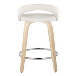 Grotto White Faux Leather 24" Contemporary Swivel Stool (Set of 2) 17 Grotto White Faux Leather 24" Contemporary Swivel Stool (Set of 2)