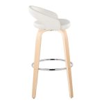 Grotto White Faux Leather Contemporary Swivel Barstools 30-Inch (Set of 2) 15 Grotto White Faux Leather Contemporary Swivel Barstools 30-Inch (Set of 2)