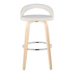 Grotto White Faux Leather Contemporary Swivel Barstools 30-Inch (Set of 2) 18 Grotto White Faux Leather Contemporary Swivel Barstools 30-Inch (Set of 2)