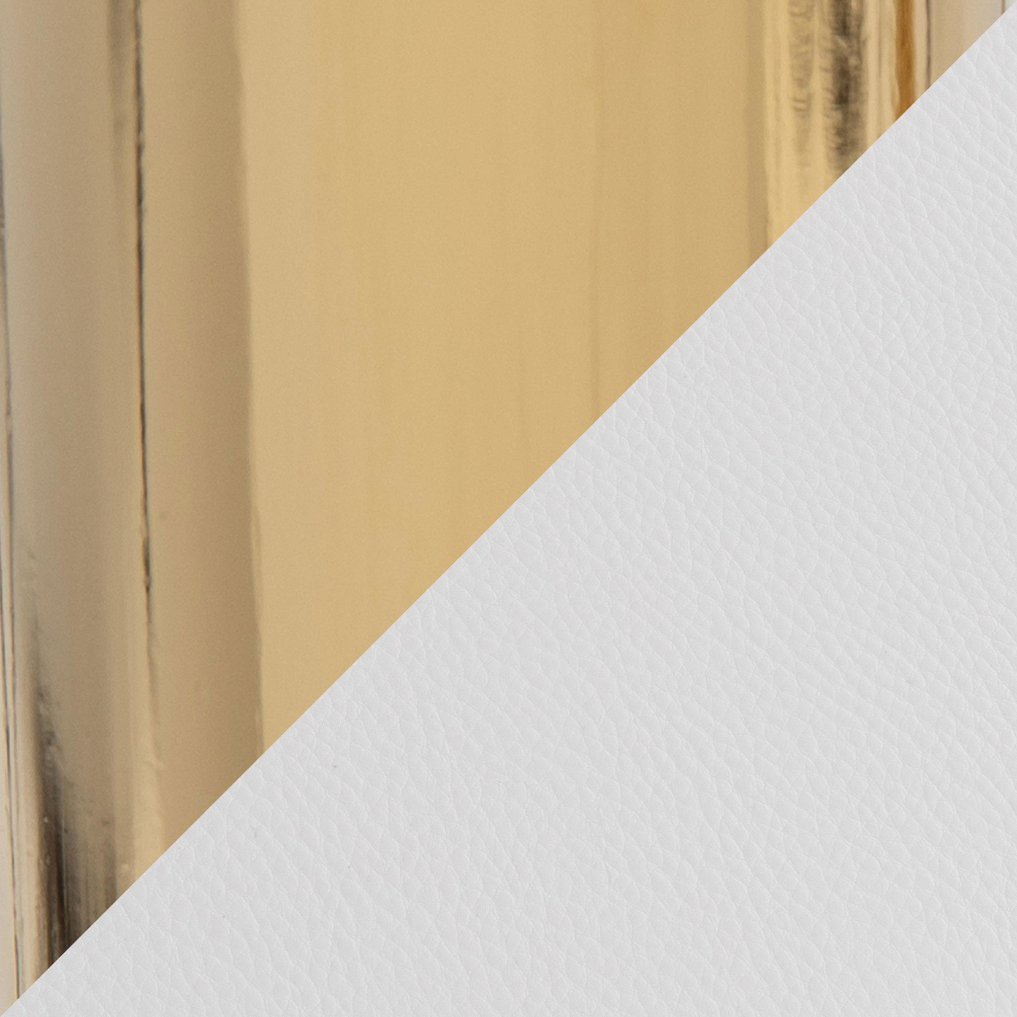 Grotto White Faux Leather Gold Contemporary Adjustable Barstool (Set of 2) 10 Grotto White Faux Leather Gold Contemporary Adjustable Barstool (Set of 2) - Image 10