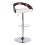 Grotto White Mid-Century Modern Adjustable Swivel Barstools (Set of 2) 14 Grotto White Mid-Century Modern Adjustable Swivel Barstools (Set of 2)