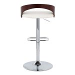 Grotto White Mid-Century Modern Adjustable Swivel Barstools (Set of 2) 17 Grotto White Mid-Century Modern Adjustable Swivel Barstools (Set of 2)