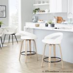 Grotto White Swivel 26-Inch Contemporary Counter Stools (Set of 2) 12 Grotto White Swivel 26-Inch Contemporary Counter Stools (Set of 2)