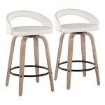 Grotto White Swivel 26-Inch Contemporary Counter Stools (Set of 2) 13 Grotto White Swivel 26-Inch Contemporary Counter Stools (Set of 2)