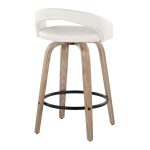 Grotto White Swivel 26-Inch Contemporary Counter Stools (Set of 2) 16 Grotto White Swivel 26-Inch Contemporary Counter Stools (Set of 2)