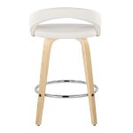 Grotto White Swivel Counter Stool Natural Wood (Set of 2) 17 Grotto White Swivel Counter Stool Natural Wood (Set of 2)