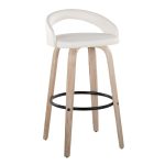 Grotto Whitewashed Wood Contemporary 30-Inch Swivel Barstools (Set of 2) 14 Grotto Whitewashed Wood Contemporary 30-Inch Swivel Barstools (Set of 2)
