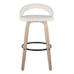 Grotto Whitewashed Wood Contemporary 30-Inch Swivel Barstools (Set of 2) 18 Grotto Whitewashed Wood Contemporary 30-Inch Swivel Barstools (Set of 2)